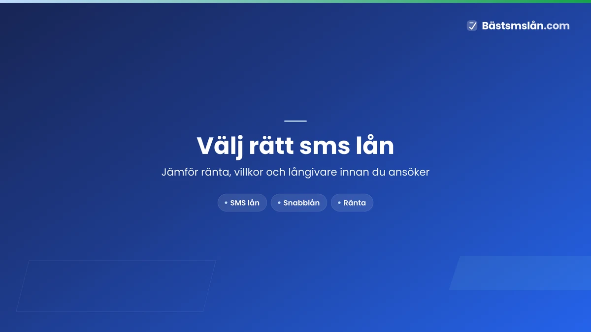 Bästa sms lånet